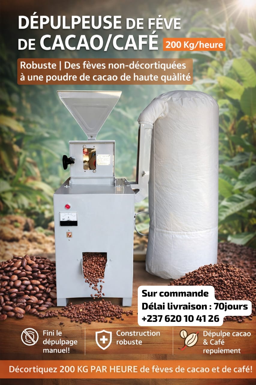 DEPULPEUSE DE CACAO/CAFÉ 200 KG/H Max